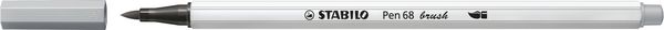 Produktbild: STABILO Premium-Filzstift mit Pinselspitze f&uuml;r variable Strichst&auml;rken -   Pen 68 brush - Einzelstift - mittelgrau