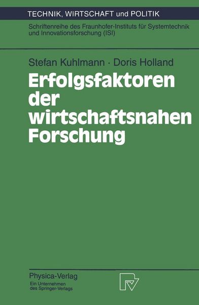 Produktbild: Erfolgsfaktoren der wirtschaftsnahen Forschung