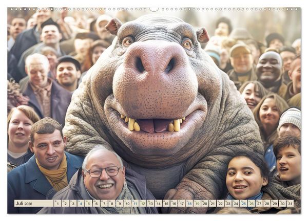 Produktbild: Gutm&uuml;tige Giganten &ndash; Humorbilder (Wandkalender 2026 DIN A2 quer), CALVENDO Monatskalender