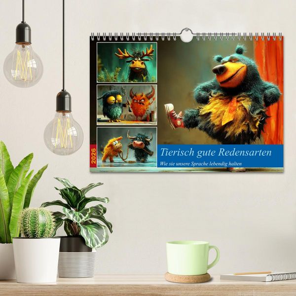 Produktbild: Tierisch gute Redensarten (Wandkalender 2026 DIN A4 quer), CALVENDO Monatskalender