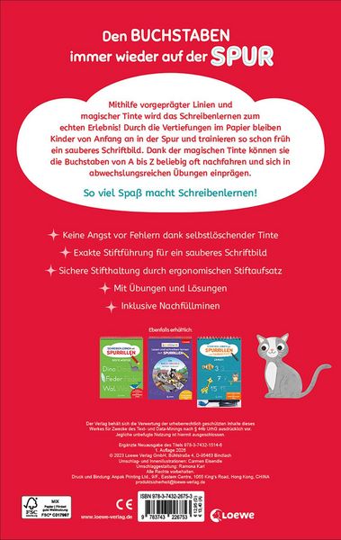 Produktbild: Schreiben lernen mit Spurrillen und Zauberstift - Buchstaben
