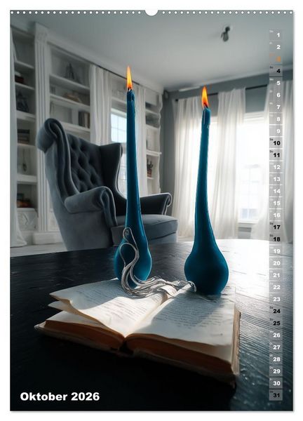 Produktbild: Kerzenwelt (Wandkalender 2026 DIN A2 hoch), CALVENDO Monatskalender