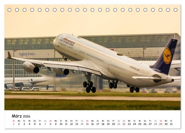 Produktbild: Airliner in M&uuml;nchen / 2026 (Tischkalender 2026 DIN A5 quer), CALVENDO Monatskalender