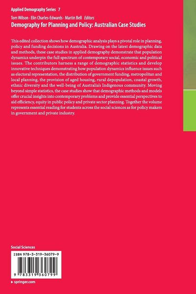 Produktbild: Demography for Planning and Policy: Australian Case Studies