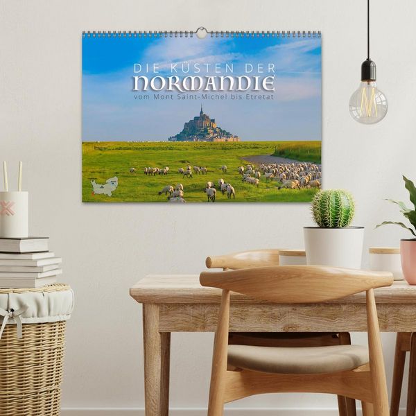 Produktbild: Die K&uuml;sten der Normandie vom Mont Saint-Michel bis &Eacute;tretat (Wandkalender 2027 DIN A3 quer), CALVENDO Monatskalender