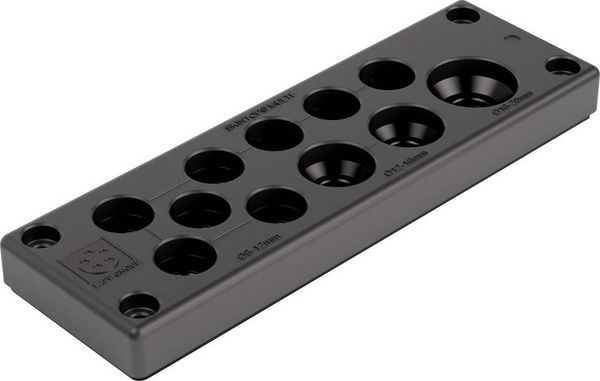 Produktbild: LAPP SKINTOP&reg; MULTI Version 4 Mehrfachkabeldurchf&uuml;hrungsplatte Klemm-&Oslash; (max.) 20 mm Plattenst&auml;rke (max.) 14 mm Polycarbonat 1 St.