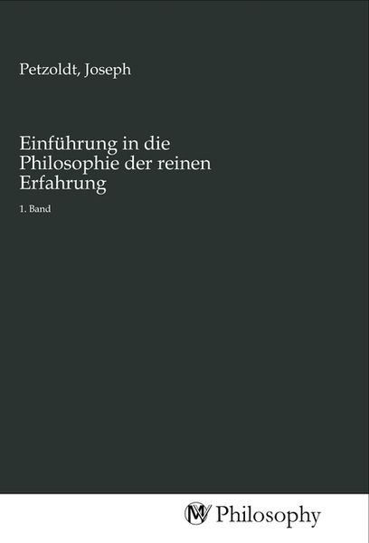 Produktbild: Einf&uuml;hrung in die Philosophie der reinen Erfahrung