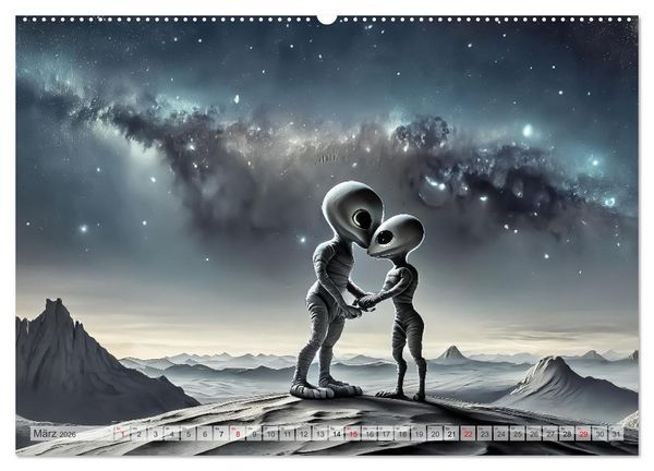 Produktbild: Aliens auf Tour (hochwertiger Premium Wandkalender 2026 DIN A2 quer), Kunstdruck in Hochglanz