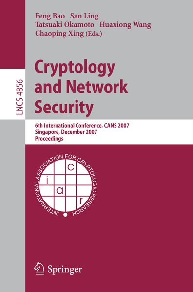 Produktbild: Cryptology and Network Security