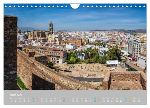 Produktbild: Malaga - andalusische Mittelmeerk&uuml;ste (Wandkalender 2026 DIN A4 quer), CALVENDO Monatskalender