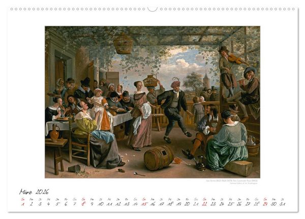 Produktbild: Party Time - Das Fest in der Kunst Kunstkalender (hochwertiger Premium Wandkalender 2026 DIN A2 quer), Kunstdruck in Hochglanz
