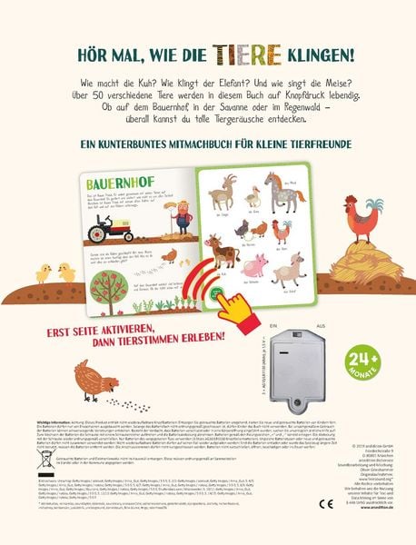 Produktbild: Mein kunterbuntes Soundbuch &ndash; Tiere