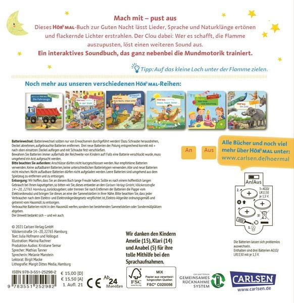 Hör mal (Soundbuch): Mach mit - Pust aus: Gute Nacht, Engelchen