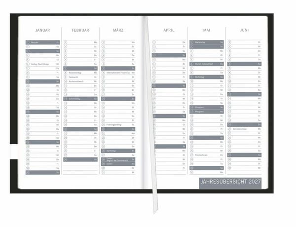 Produktbild: times&more Kalenderbuch schwarz 2027
