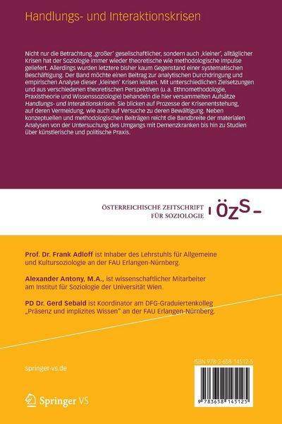 Produktbild: Handlungs- und Interaktionskrisen