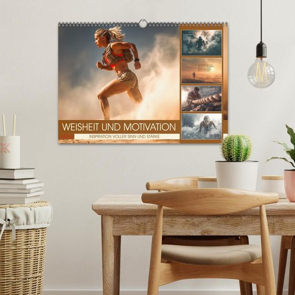 Produktbild: Weisheit und Motivation - Inspiration voller Sinn und St&auml;rke (Wandkalender 2026 DIN A3 quer), CALVENDO Monatskalender