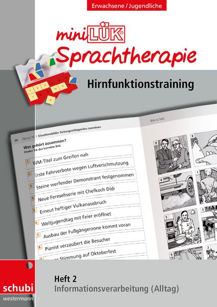MiniLÜK-Sprachtherapie - Hirnfunktionstraining, Geheftet von Steiner,Zöllner, SCHUBI Lernmedien, 978-3-03976-371-9