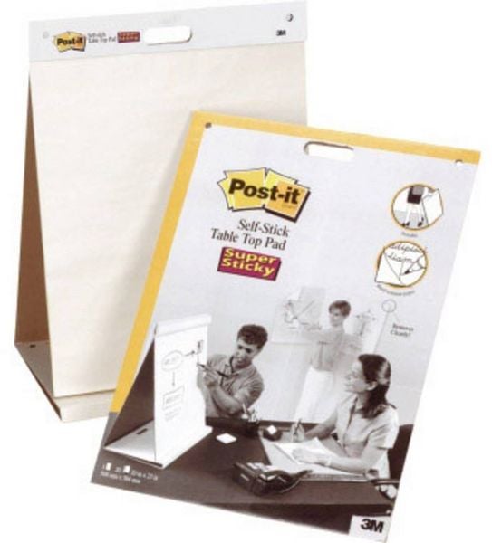 Post-it Super Sticky Meeting Chart Flipchartblock Anzahl der Blätter: 20 blanko 508 mm x 584 mm Weiß