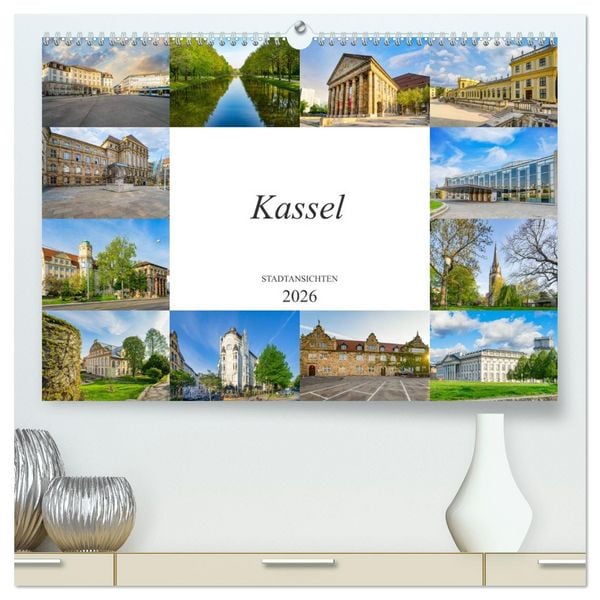 Produktbild: Kassel Stadtansichten (hochwertiger Premium Wandkalender 2026 DIN A2 quer), Kunstdruck in Hochglanz