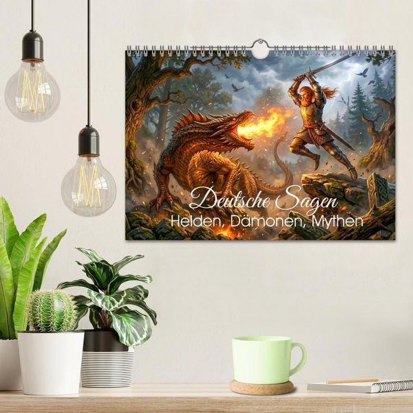 Produktbild: Deutsche Sagen - Helden, D&auml;monen, Mythen (Wandkalender 2027 DIN A4 quer), CALVENDO Monatskalender