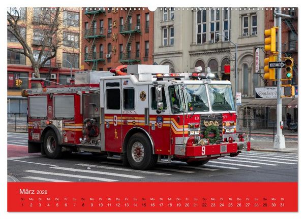 Produktbild: Feuerwehr New York - Heart of the City (hochwertiger Premium Wandkalender 2026 DIN A2 quer), Kunstdruck in Hochglanz