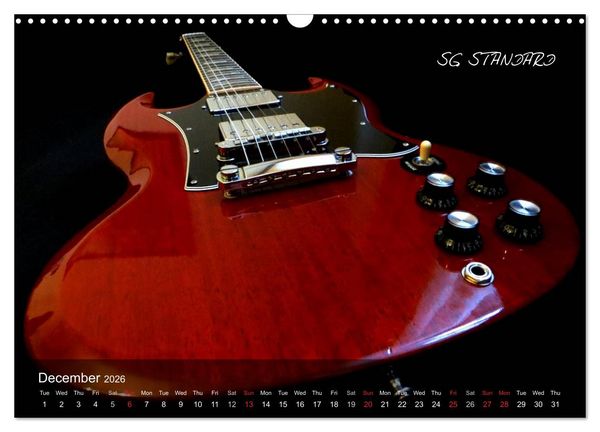 Produktbild: ROCK GUITARS put into the spotlight (Wall Calendar 2026 DIN A3 landscape), CALVENDO 12 Month Wall Calendar
