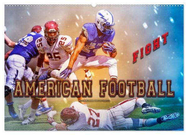 Produktbild: American Football - Fight (Wandkalender 2026 DIN A2 quer), CALVENDO Monatskalender