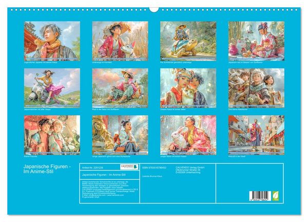 Produktbild: Japanische Figuren - Im Anime-Stil (Wandkalender 2027 DIN A2 quer), CALVENDO Monatskalender