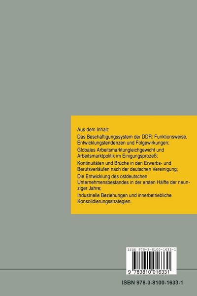 Produktbild: Der ostdeutsche Arbeitsmarkt in Gesamtdeutschland: Angleichung oder Auseinanderdriften?