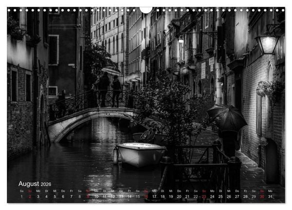 Produktbild: Venedig - Licht und Schatten (Wandkalender 2026 DIN A3 quer), CALVENDO Monatskalender