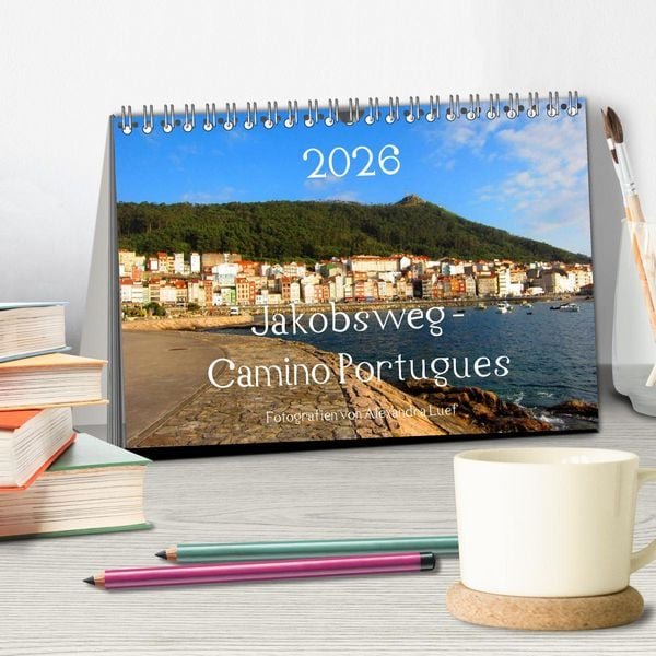 Produktbild: Jakobsweg - Camino Portugues (Tischkalender 2026 DIN A5 quer), CALVENDO Monatskalender