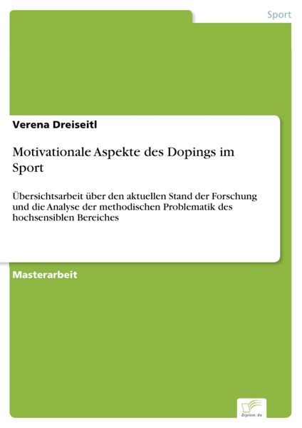 Produktbild: Motivationale Aspekte des Dopings im Sport