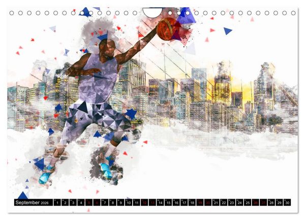 Produktbild: Basketball Art (Wandkalender 2026 DIN A4 quer), CALVENDO Monatskalender