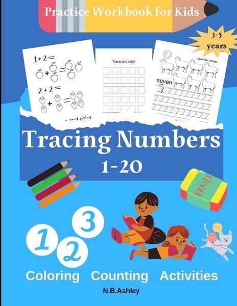 Produktbild: Tracing numbers 1-20, Practice Workbook for Kids