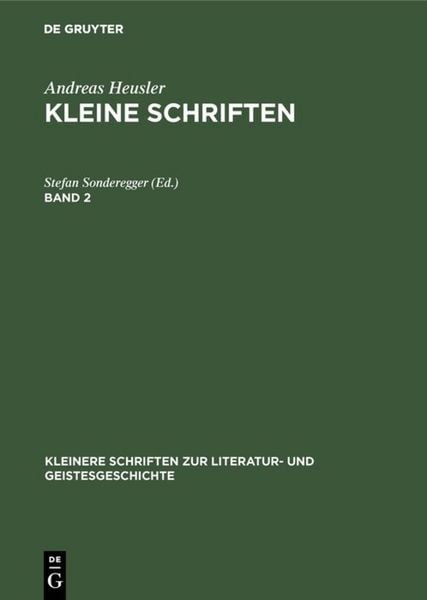 Produktbild: Kleine Schriften. Band 2