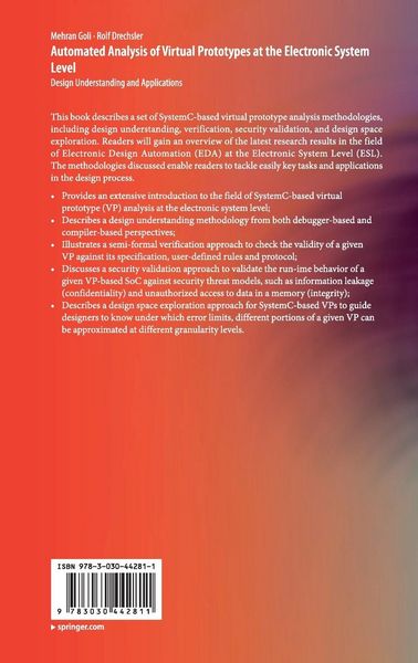 Produktbild: Automated Analysis of Virtual Prototypes at the Electronic System Level