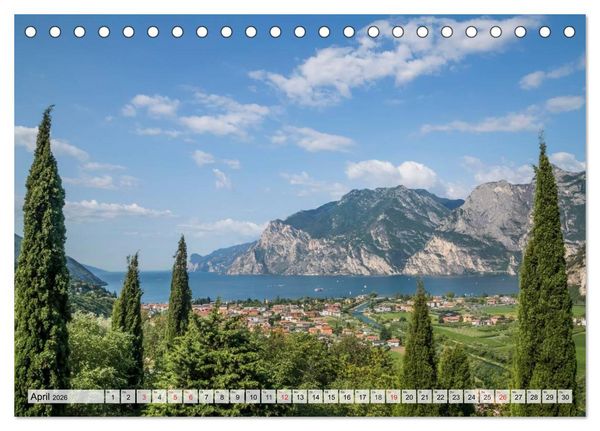 Produktbild: WUNDERBARER GARDASEE Riva del Garda und Torbole (Tischkalender 2026 DIN A5 quer), CALVENDO Monatskalender
