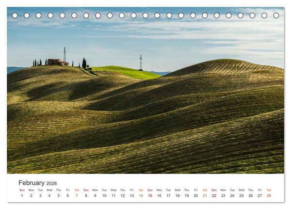 Produktbild: Tuscany A color palette (Desk Calendar 2026 DIN A5 landscape), CALVENDO 12 Month DeskCalendar