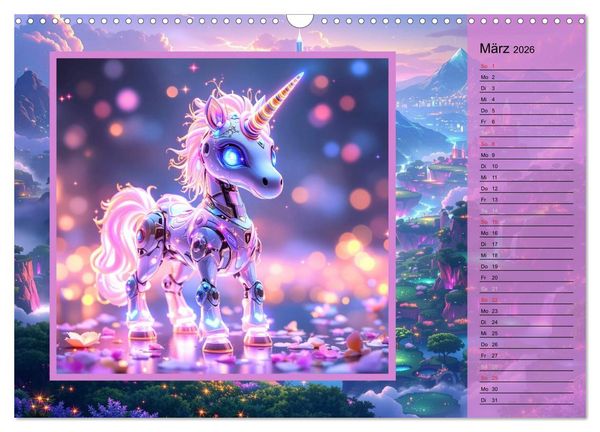 Produktbild: Zauberreich der Roboterwesen (Wandkalender 2026 DIN A3 quer), CALVENDO Monatskalender