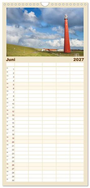 Produktbild: Familienplaner 2027 - Ferien in Holland mit 5 Spalten (Wandkalender, 21 x 45 cm) CALVENDO