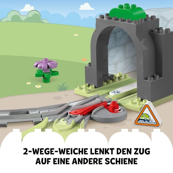 Produktbild: LEGO DUPLO 10425 Town Eisenbahntunnel und Schienen, Montessori Spielzeug