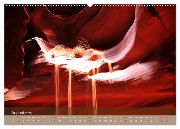Produktbild: Lights and Colours of the Antelope Canyon (High Quality Premium Wall Calendar 2026 DIN A2 landscape),CALVENDO 12 Month Wall Calendar