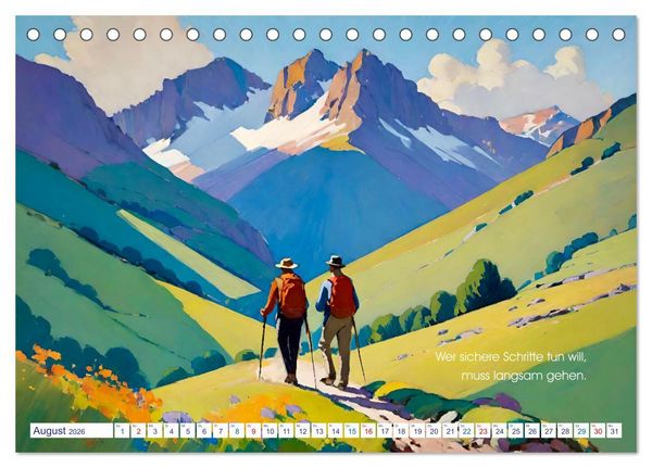 Produktbild: Johann Wolfgang von Goethe. Ber&uuml;hmte Zitate malerisch inszeniert (Tischkalender 2026 DIN A5 quer), CALVENDO Monatskalender