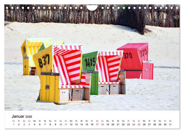 Produktbild: Langeoog - Sommer, Sonne, Strand (Wandkalender 2026 DIN A4 quer), CALVENDO Monatskalender