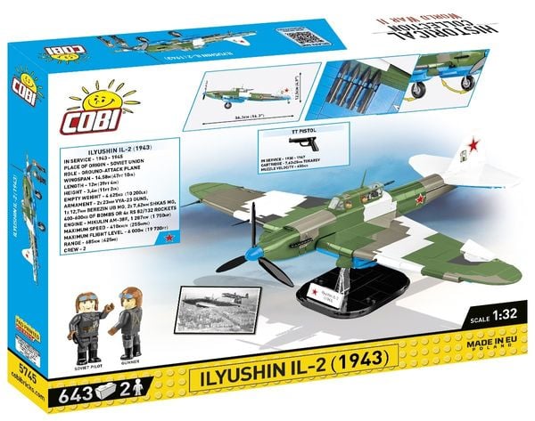 Produktbild: COBI Historical Collection 5745 - Ilyushin II 02 Shturmovik, 643 Klemmbausteine