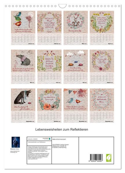Produktbild: Lebensweisheiten zum Reflektieren (Wandkalender 2026 DIN A3 hoch), CALVENDO Monatskalender