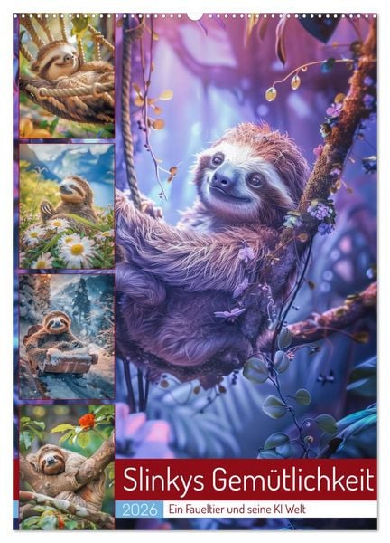 Slinkys Gemütlichkeit (Wandkalender 2026 DIN A2 hoch), CALVENDO Monatskalender