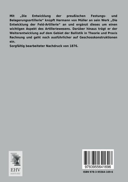 Produktbild: Die Entwicklung der preu&szlig;ischen Festungs- und Belagerungsartillerie
