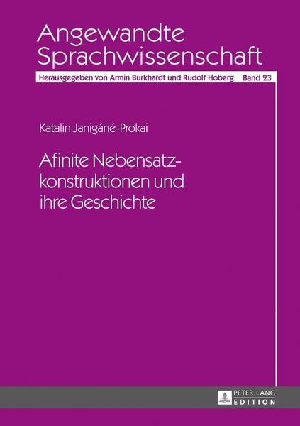 Produktbild: Afinite Nebensatzkonstruktionen und ihre Geschichte