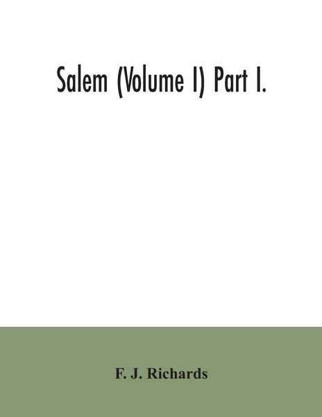 Produktbild: Salem (Volume I) Part I.